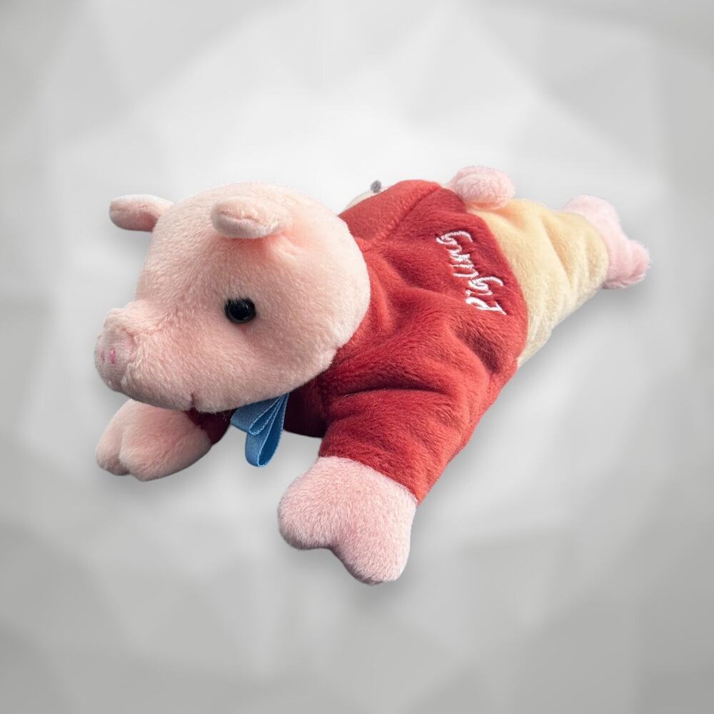 RARE - Eden Beatrix Potter Pigling Beanie Plush Pig 8" Stuffed Animal Frederick